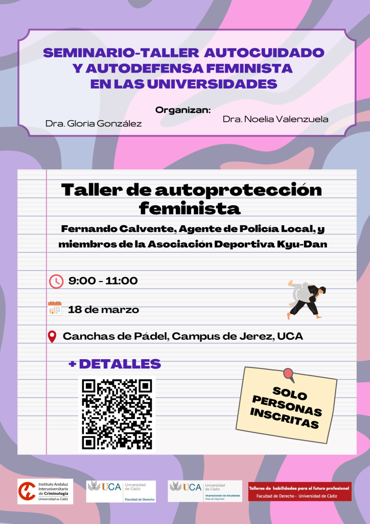 El 18 de marzo se celebrará la sesión “Taller de autoprotección feminista”